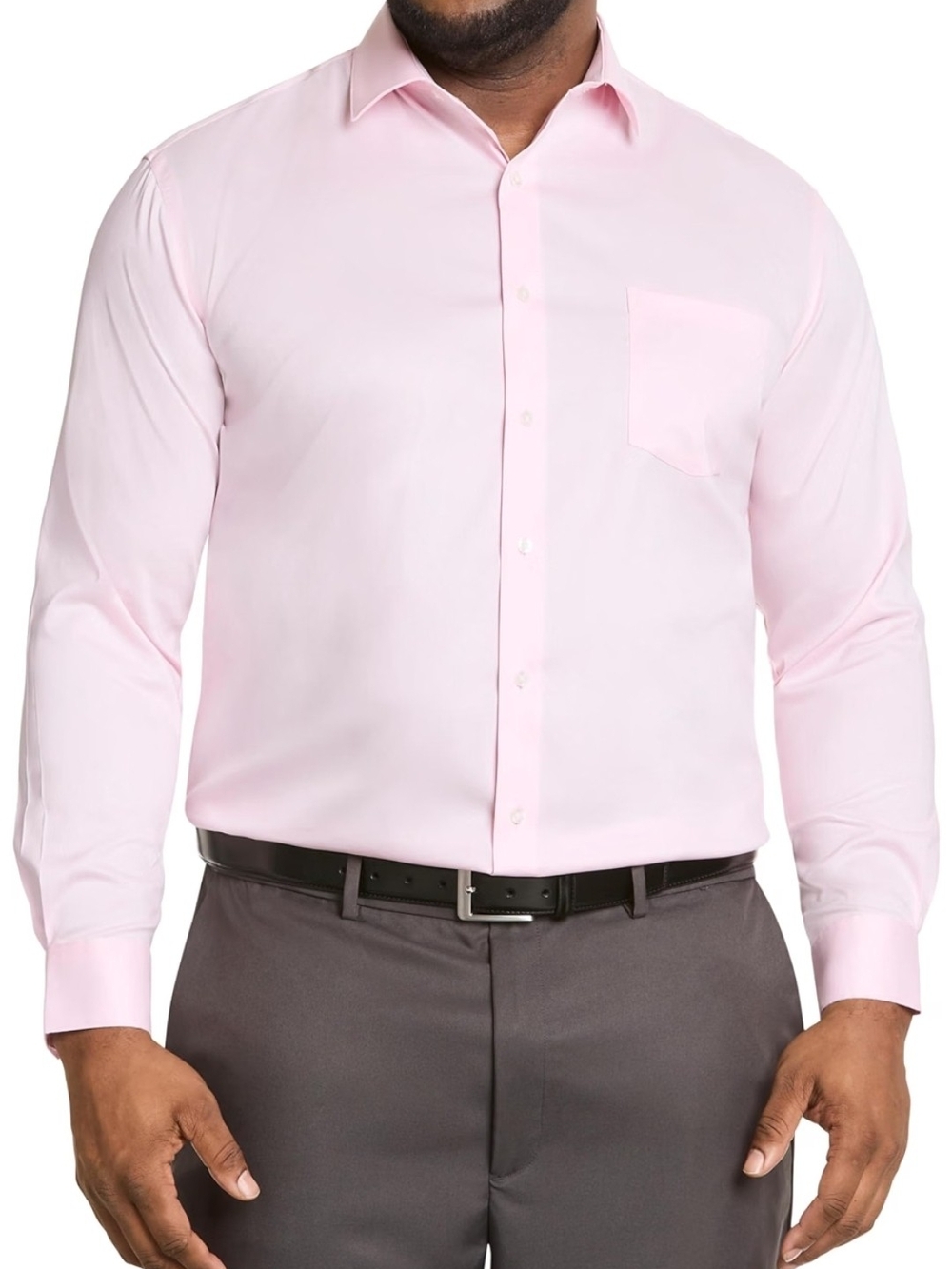 Van Heusen Mens Dress Shirt Ultra Wrinkle Free Flex Collar Stretch (Big and Tall